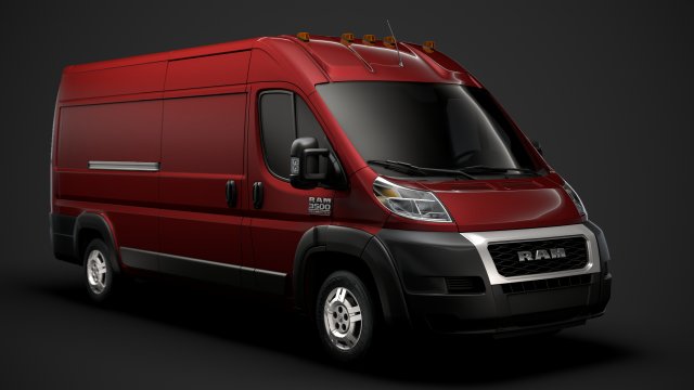 ram promaster cargo 3500 hr 159wb ext 2020 Modelo 3D .c4d .max .obj .3ds .fbx .stl .blend 