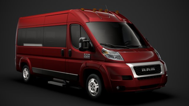 ram promaster window van 2500 hr 159wb 2020 3D मॉडल .c4d .max .obj .3ds .fbx .stl .blend 