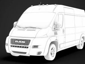 ram promaster window van 2500 hr 159wb 2020 3D Model