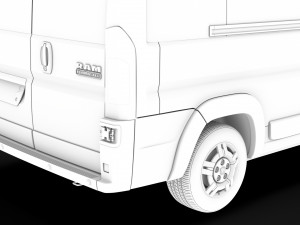 ram promaster window van 2500 hr 159wb 2020 3D मॉडल