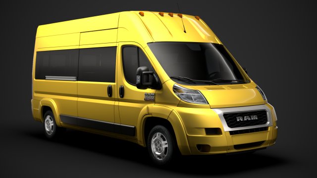 ram promaster window van 3500 h3 159wb 2020 Model 3D .c4d .max .obj .3ds .fbx .stl .blend 