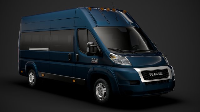 ram promaster window van 3500 h3 159wb ext 2020 Modelo 3D .c4d .max .obj .3ds .fbx .stl .blend 