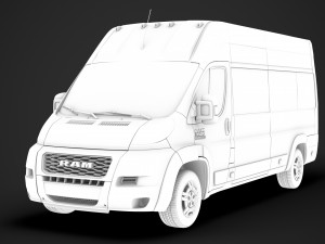ram promaster window van 3500 h3 159wb ext 2020 Modelo 3D