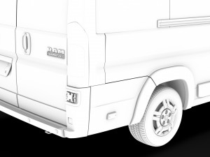 ram promaster window van 3500 h3 159wb ext 2020 Modelo 3D