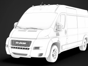 ram promaster window van 3500 hr 159wb 2020 3D Model
