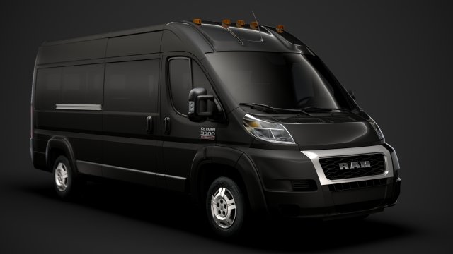 ram promaster window van 3500 hr 159wb ext 2020 3D Model .c4d .max .obj .3ds .fbx .stl .blend 