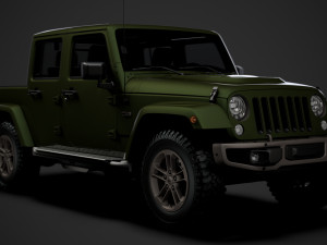 jeep gladiator 75th anniversary jk 2018 3D Model
