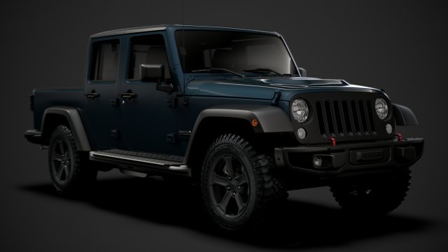 jeep gladiator rubicon recon jk 2018 3D Model .c4d .max .obj .3ds .fbx .stl .blend 
