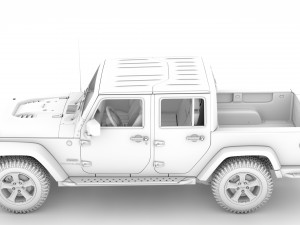 jeep gladiator rubicon recon jk 2018 3D Model