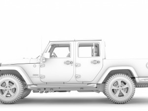 jeep gladiator rubicon recon jk 2018 3D Model
