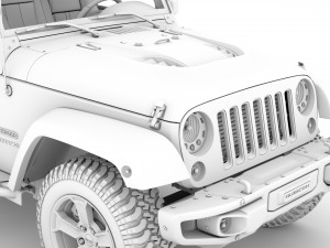 jeep gladiator rubicon recon jk 2018 3D Model