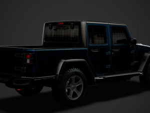 jeep gladiator rubicon recon jk 2018 3D Model