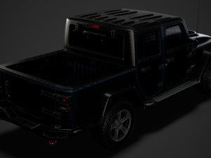 jeep gladiator rubicon recon jk 2018 3D Model