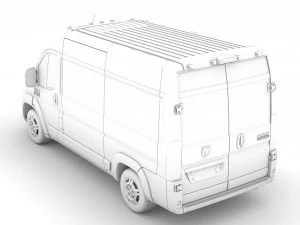 ram promaster cargo 1500 hr 136wb 2020 3D Model