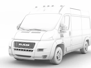 ram promaster cargo 1500 hr 136wb 2020 3D Model