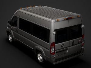 ram promaster window van 1500 hr 136wb 2020 3D 모델
