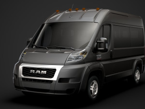 ram promaster window van 1500 hr 136wb 2020 3D 모델