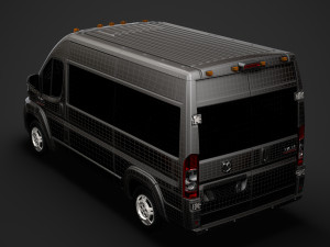 ram promaster window van 1500 hr 136wb 2020 3D 모델