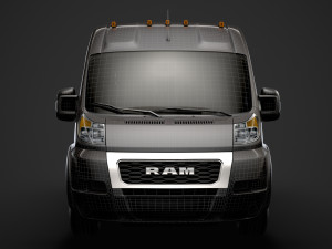 ram promaster window van 1500 hr 136wb 2020 3D 모델