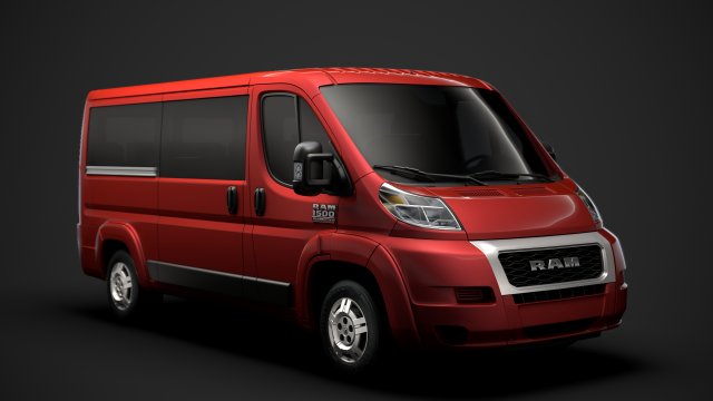 ram promaster window van 1500 lr 136wb 2020 3D Модель .c4d .max .obj .3ds .fbx .stl .blend 