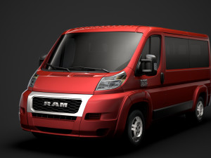 ram promaster window van 1500 lr 136wb 2020 3D Модель