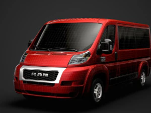 ram promaster window van 1500 lr 136wb 2020 3D Model