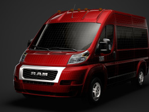 ram promaster window van 2500 hr 136wb 2020 Model 3D