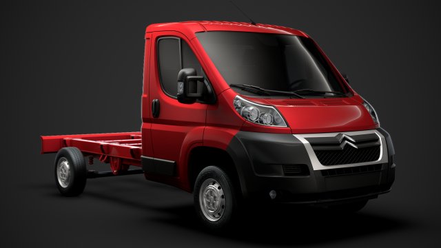 citroen jumper chassis single cab 3450wb 2014 Modelo 3D .c4d .max .obj .3ds .fbx .stl .blend 