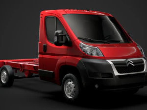 citroen jumper telaio cabina singola 3450wb 2014 Modello 3D