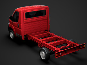 citroen jumper chassis single cab 3450wb 2014 Modelo 3D