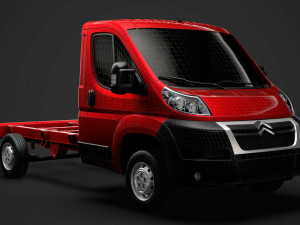 citroen jumper chassis single cab 3450wb 2014 Modelo 3D