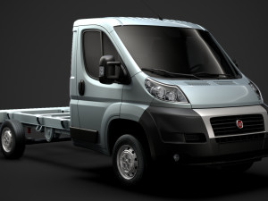 fiat ducato chassis truck single cab 3450wb 2014 Modelo 3D