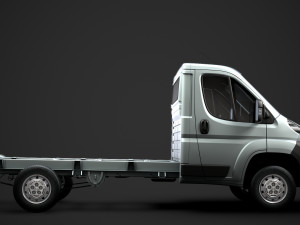 fiat ducato chassis truck single cab 3450wb 2014 3Dモデル