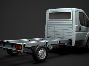 fiat ducato chassis truck single cab 3450wb 2014 3Dモデル