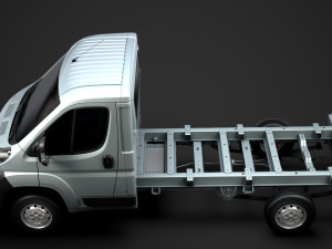fiat ducato chassis truck single cab 3450wb 2014 3Dモデル