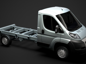 fiat ducato chassis truck single cab 3450wb 2014 3Dモデル