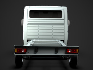 fiat ducato chassis truck single cab 3450wb 2014 3Dモデル