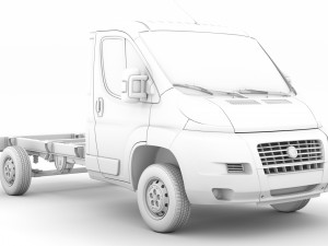 fiat ducato chassis truck single cab 3450wb 2014 3Dモデル