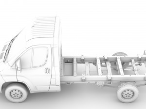 fiat ducato chassis truck single cab 3450wb 2014 3Dモデル