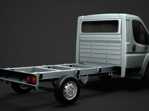 fiat ducato chassis truck single cab 3450wb 2014 3Dモデル