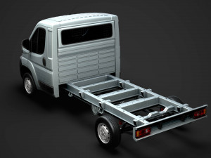 fiat ducato chassis truck single cab 3450wb 2014 3Dモデル