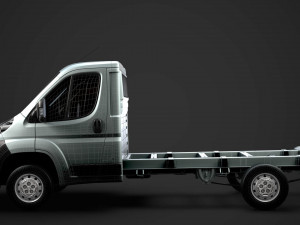 fiat ducato chassis truck single cab 3450wb 2014 3Dモデル