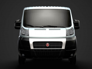 fiat ducato chassis truck single cab 3450wb 2014 3Dモデル