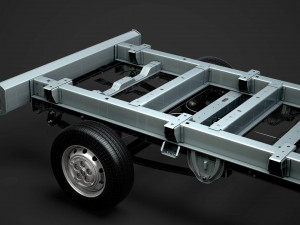 fiat ducato chassis truck single cab 3450wb 2014 3Dモデル
