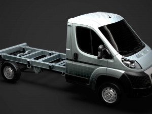 fiat ducato chassis truck single cab 3450wb 2014 3Dモデル