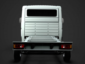 fiat ducato chassis truck single cab 3450wb 2014 3Dモデル