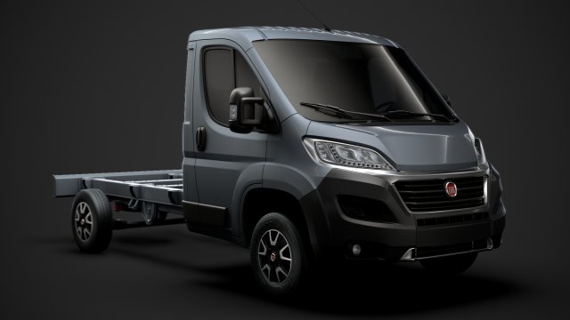 fiat ducato chassis truck single cab 3450wb 2020 3D Модель .c4d .max .obj .3ds .fbx .stl .blend 