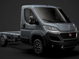Fiat Ducato chassis vrachtwagen enkele cabine 3450wb 2020 3D Model