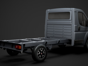 fiat ducato chassis truck single cab 3450wb 2020 3D Модель