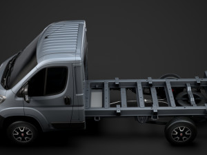 fiat ducato chassis truck single cab 3450wb 2020 3D Модель